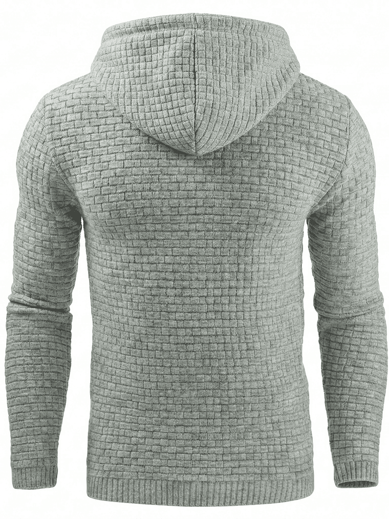 Polerón Hombre Tejido Waffle con Capucha Manga Larga 6