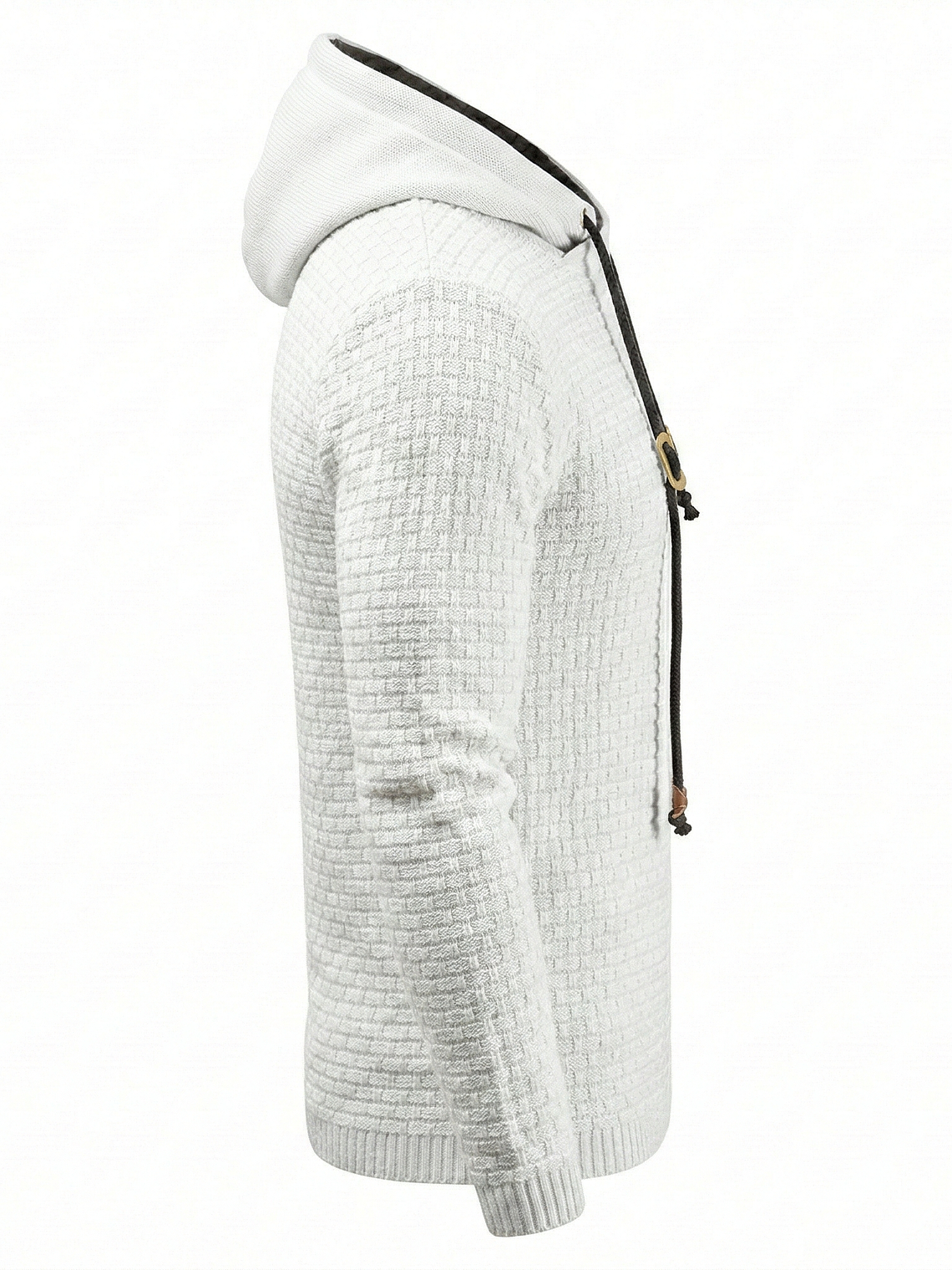 Polerón Hombre Tejido Waffle con Capucha Manga Larga 7