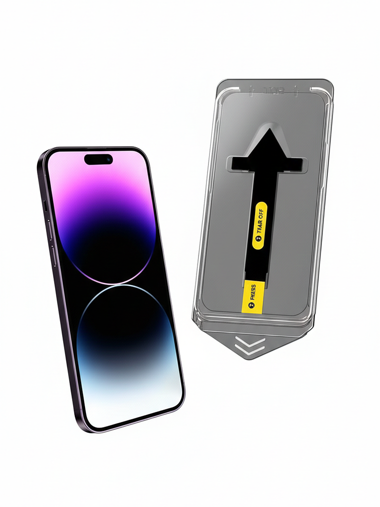 Protector iPhone 15 Vidrio 9H + Kit Instalación Automática 3