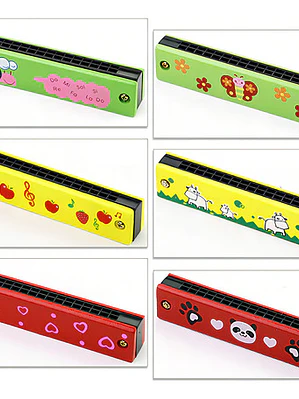 Armonica Infantil Educativa Moonlight Yellow De 16 Hoyos