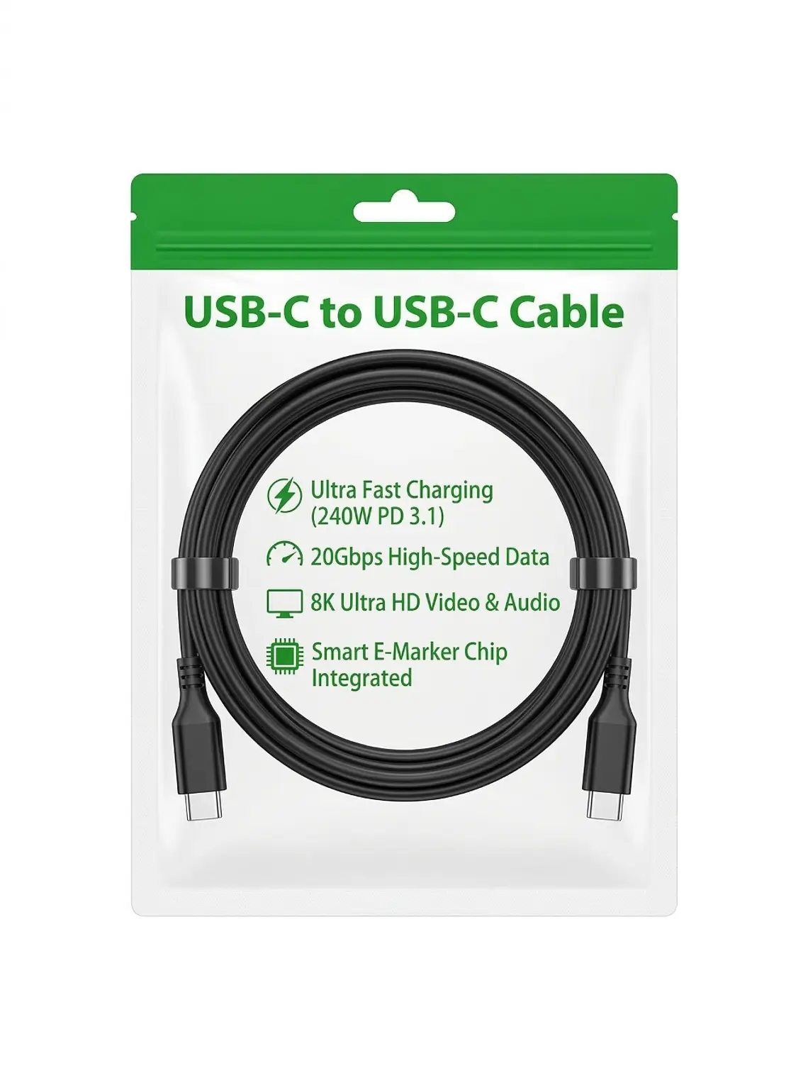 Cable USB-C a USB-C 240W 8K Video Fast Charging Universal 1