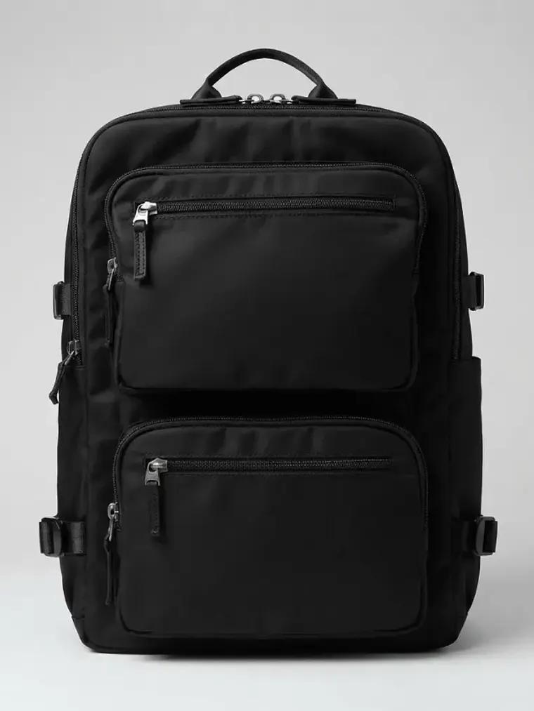 Mochila Urbana D&B Éirí 30L Laptop 15.6 USB 6 Bolsillos - Negro/Gris 6