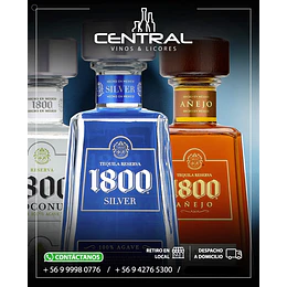 TEQUILA 1800 SILVER Ó REPOSADO 750 ML. C/U