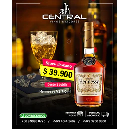 COGNAC HENNESSY VS 700 ML. C/U