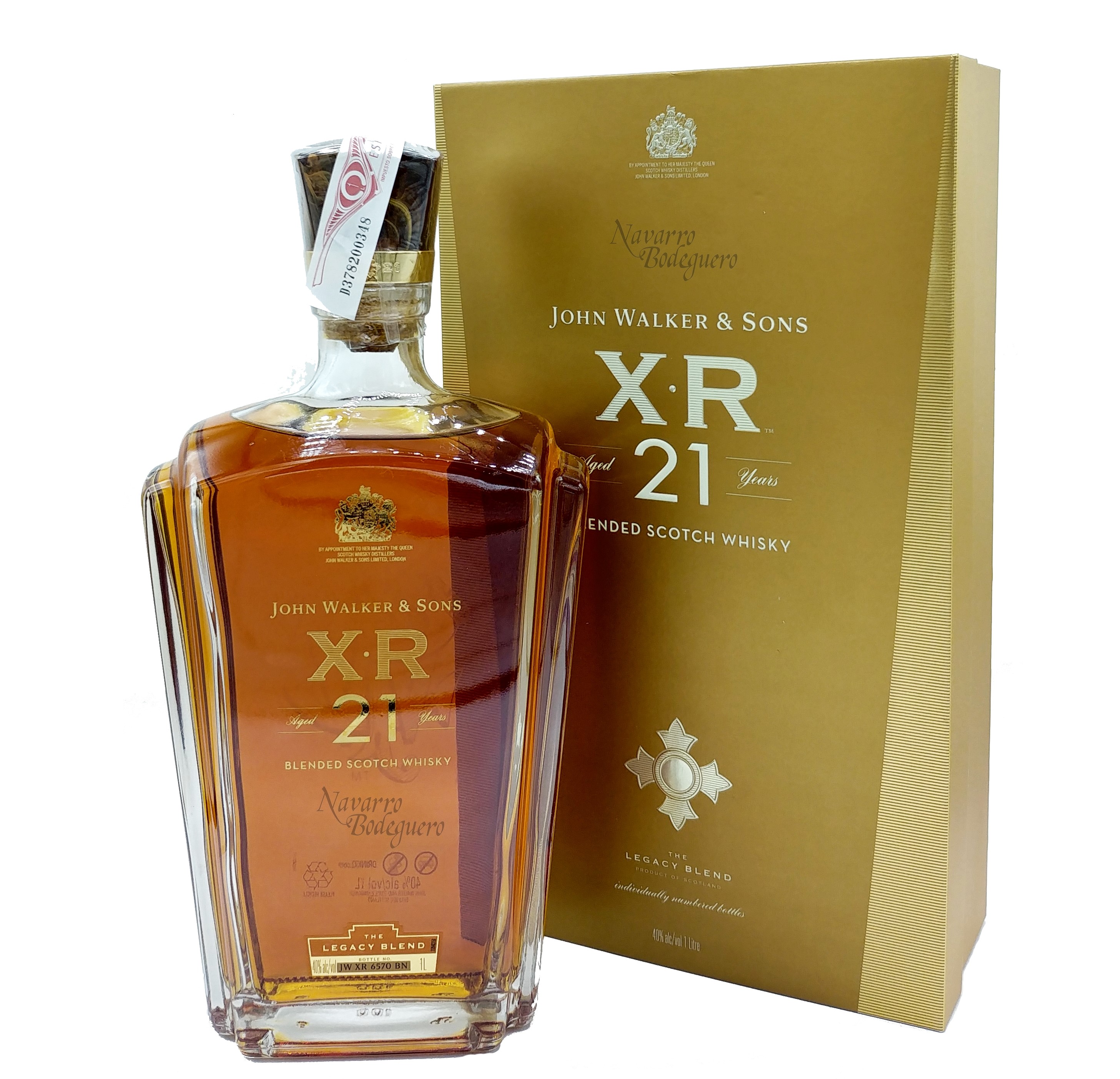 WHISKY JOHNNIE WALKER XR 21 AÑOS 750 ML.