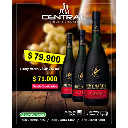 COGNAC REMY MARTIN 750 ML. x 1 BOT.