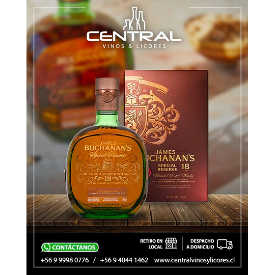 WHISKY BUCHANAN'S SPECIAL RESERVE 18 AÑOS C/U