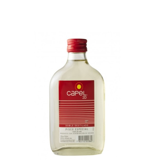 PISCO CAPEL PETACA 190 ML.