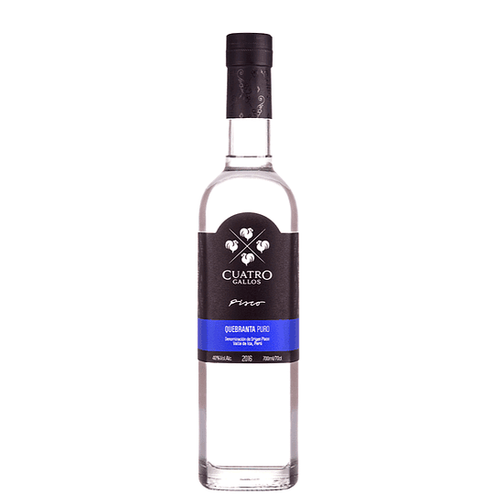 DESTILADO DE UVA CUATRO GALLOS QUEBRANTA 750 ML.