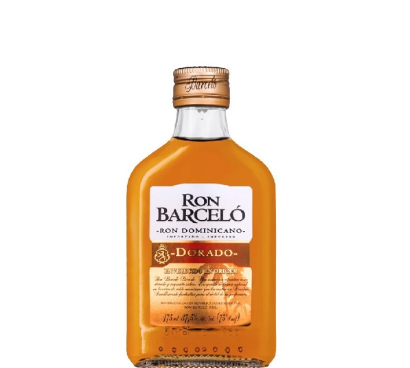 RON BARCELO DORADO PETACA 175 ML.