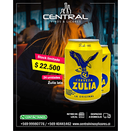 CERVEZA ZULIA LATA 295 ML. 24 LATAS