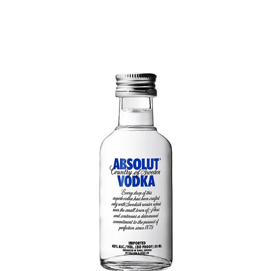 VODKA ABSOLUT MINIATURA 50 ML. SABORES