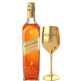 WHISKY JOHNNIE WALKER GOLD LABEL 750 ML. + COPA