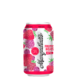 VINO MANQUEHUITO FRUTOS ROJOS 350 ML. 24 LATAS
