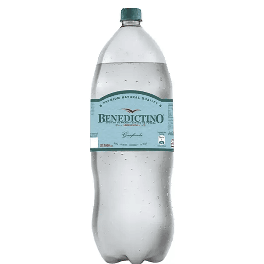 AGUA BENEDICTINO 3 LT. PACK 6 UDS. CON GAS