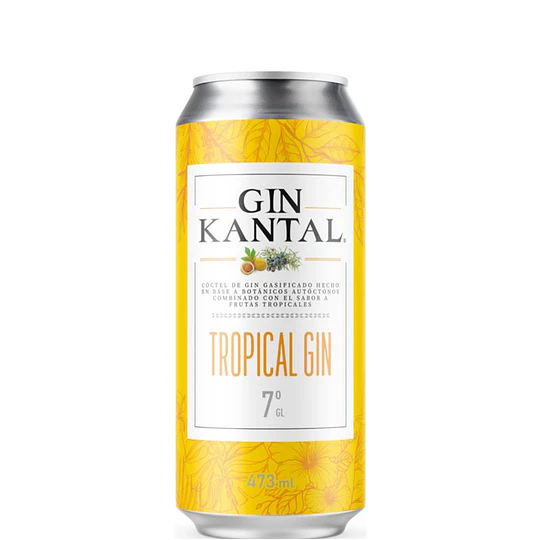 LATA GIN KANTAL TROPICAL 7º 473 ML. 12 UNIDADES