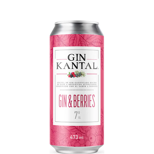 LATA GIN KANTAL BERRIES 7º 473 ML. 24 UNIDADES