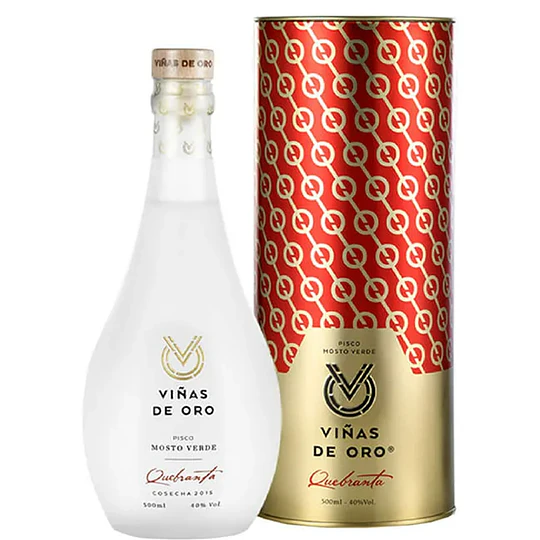 DESTILADO DE UVA VIÑAS DE ORO MOSTO VERDE - QUEBRANTA 500 ML.
