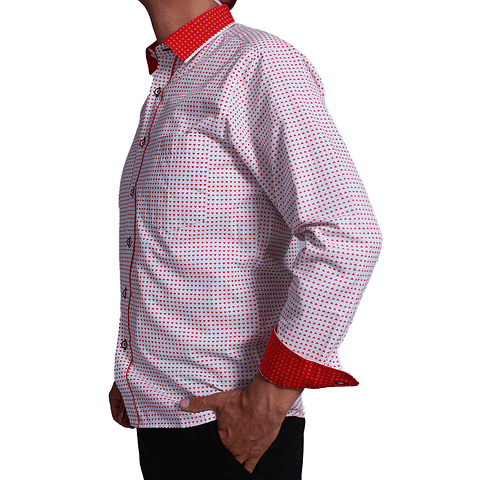 Camisa Blanca Rojo (102)