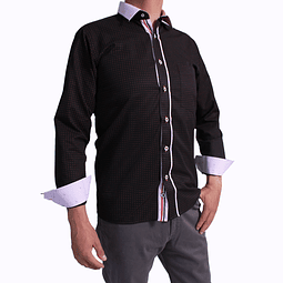 Camisa Negra Rosada (505)