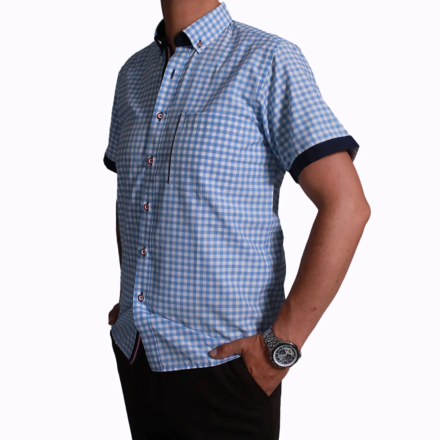 Camisa Azul Claro Blanco (148) 1