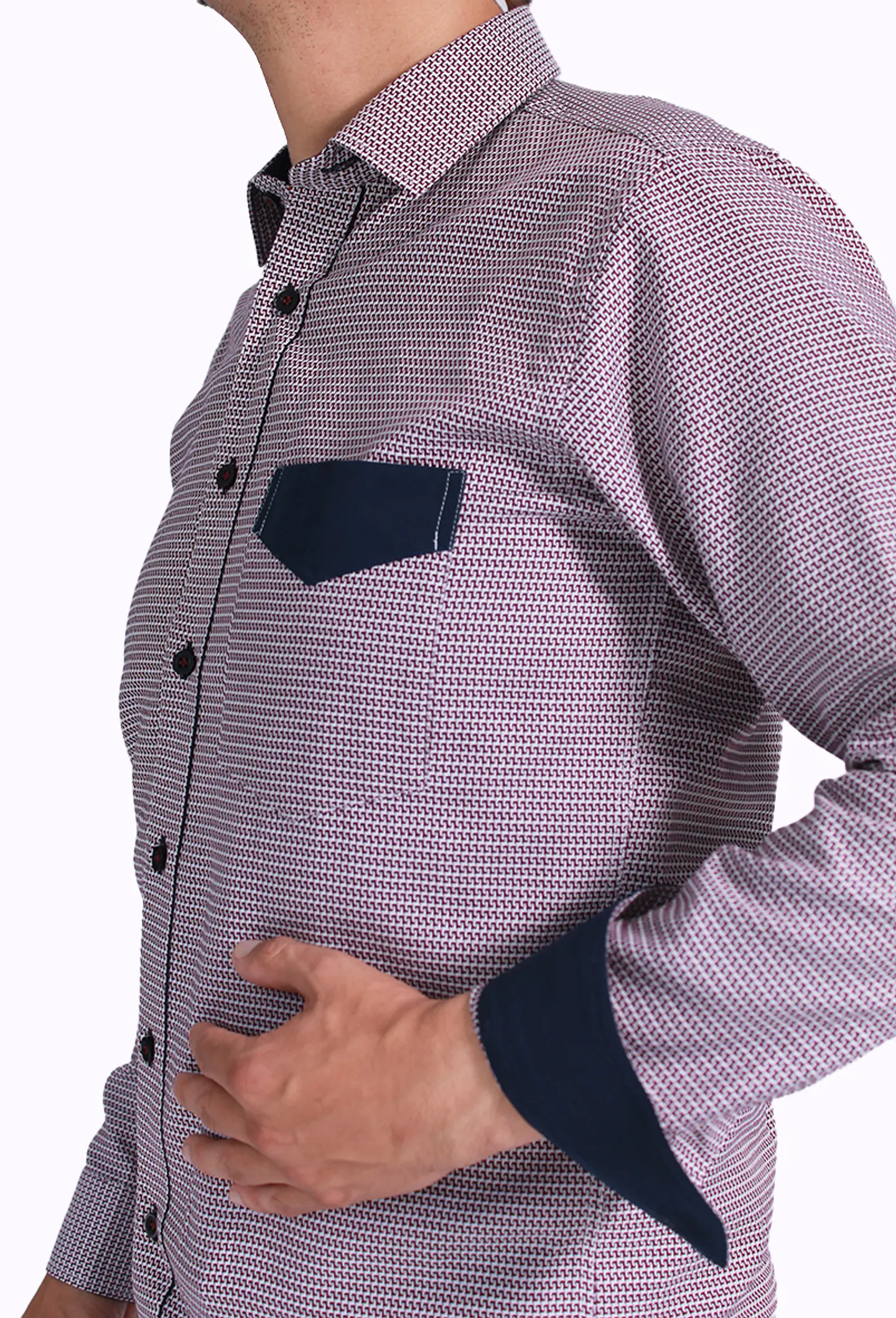 Camisa Vinotinto Azul (201) 3