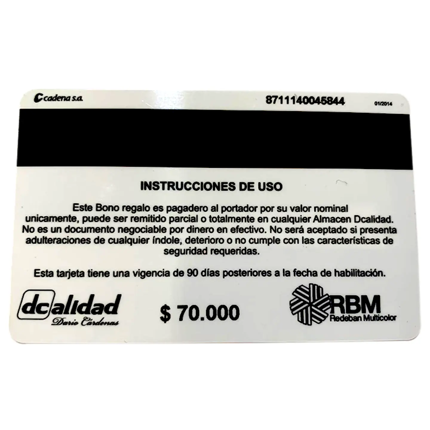 Bono de regalo $70.000 2