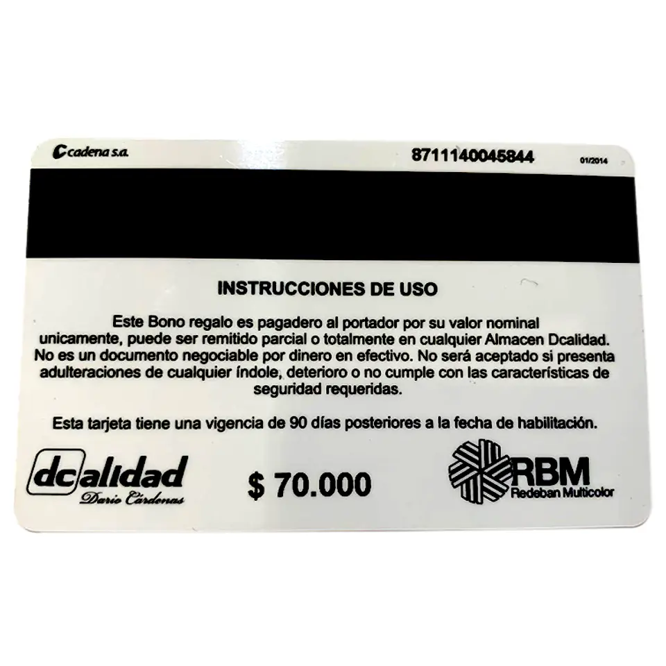 Bono de regalo $70.000 2