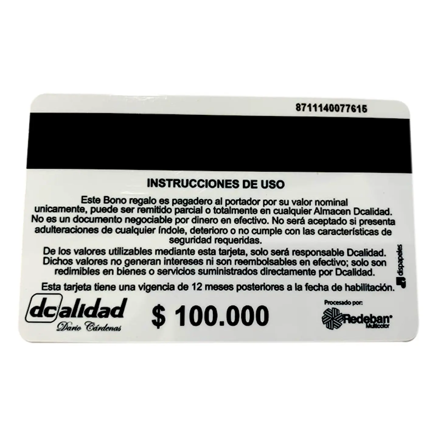 Bono de regalo $100.000 2