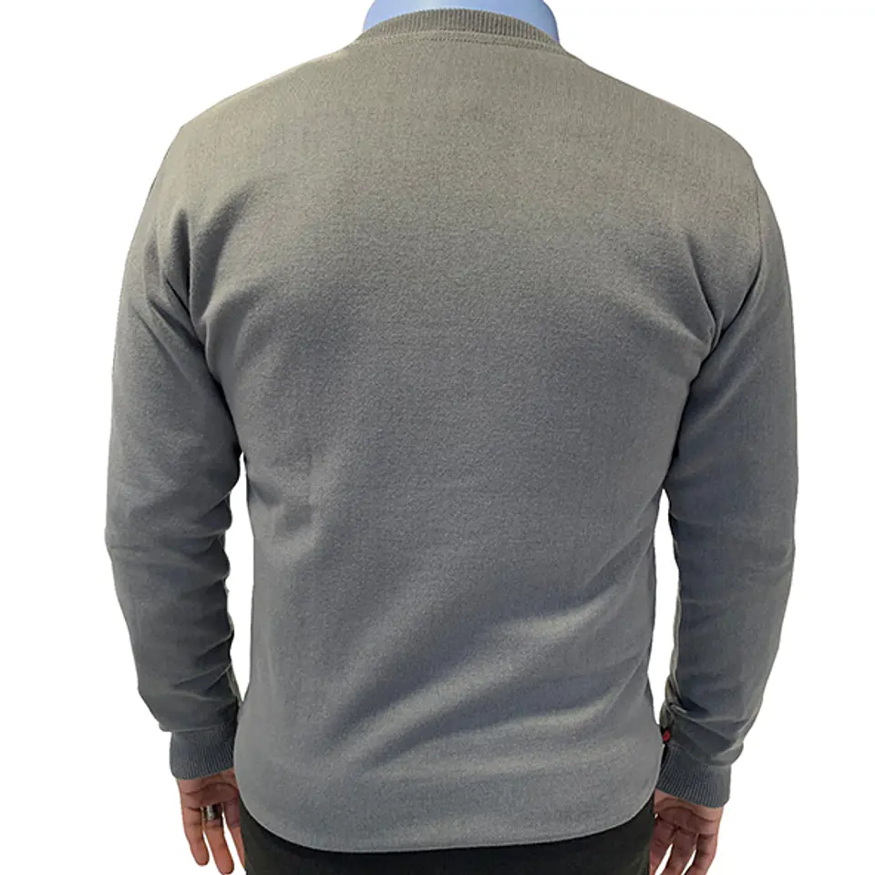 Suéter Cuello V Gris Oscuro (111) 2