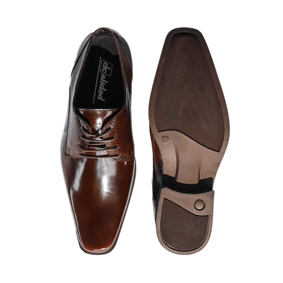 Zapato Cordones Negro Caramelo 3