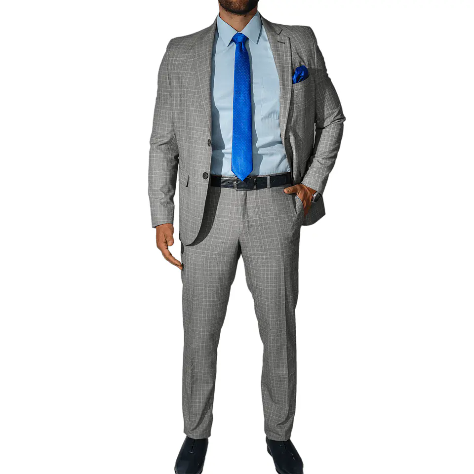 Traje Slim Gris Claro 2