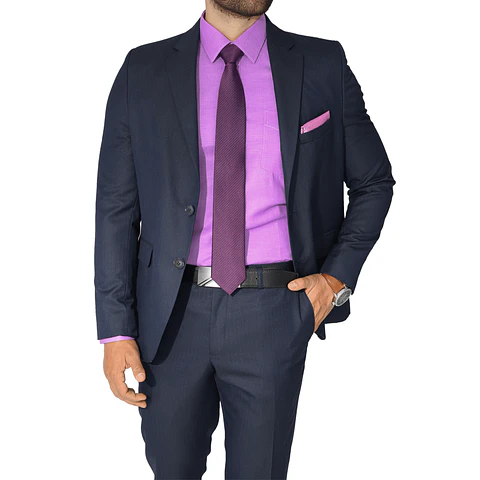 Traje Slim Azul Oscuro