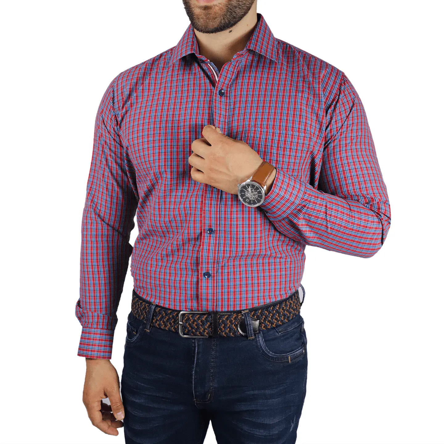 Camisa a Cuadros Rojo - Azul 1