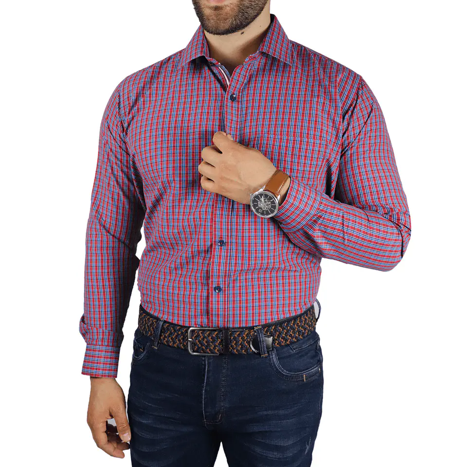 Camisa a Cuadros Rojo - Azul 1