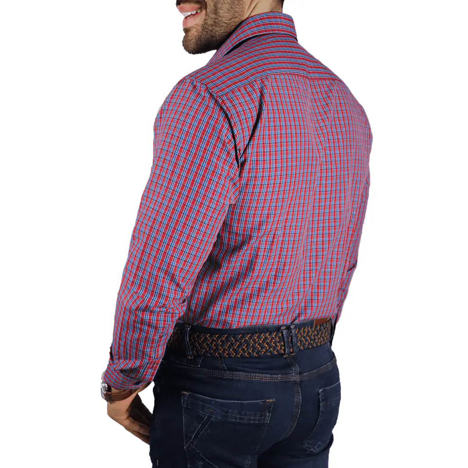 Camisa a Cuadros Rojo - Azul 3