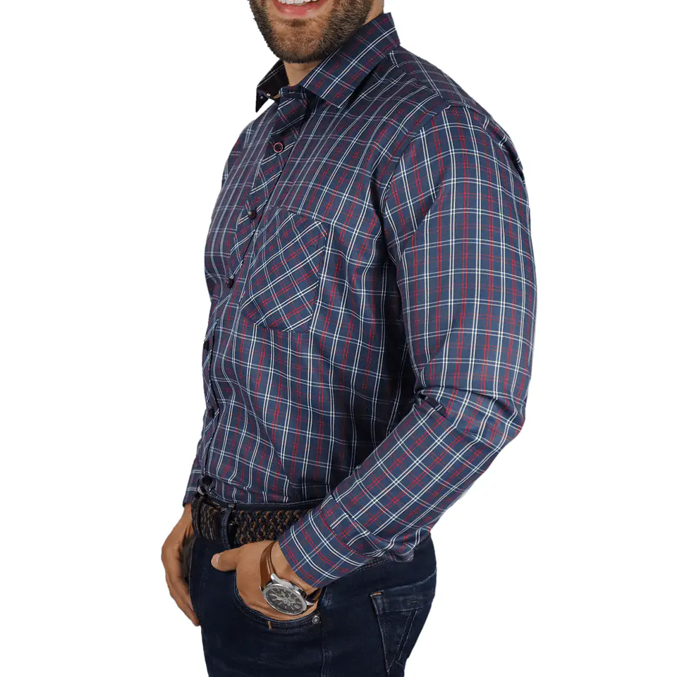 Camisa a Cuadros Azul-Blanco 2