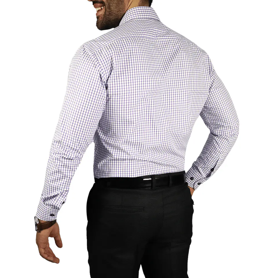 Camisa Blanco y Lila 2