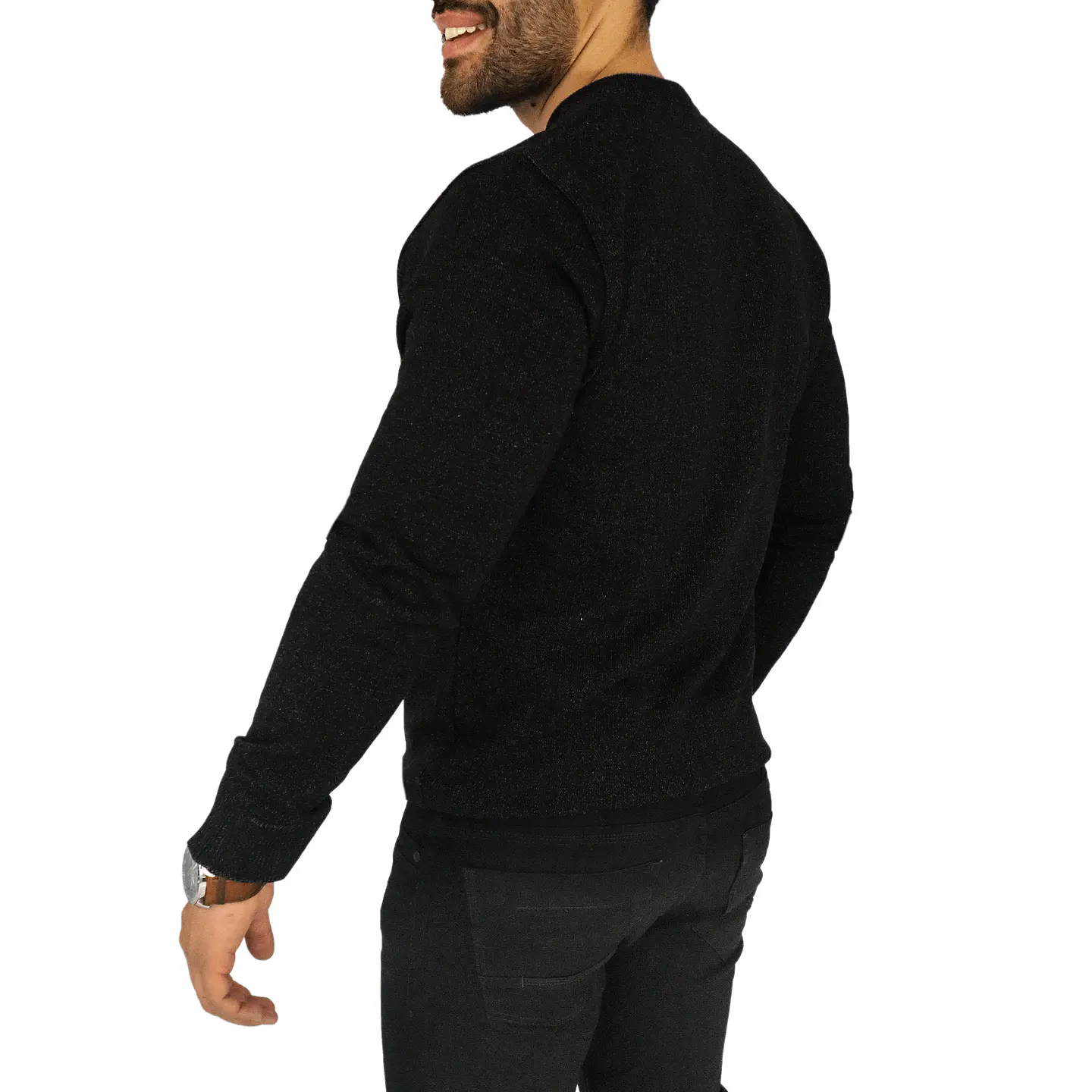 Suéter Cuello en V Gris 3