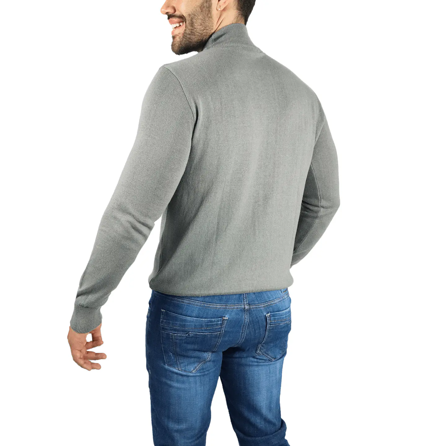 Suéter Cuello Alto Gris Claro 3