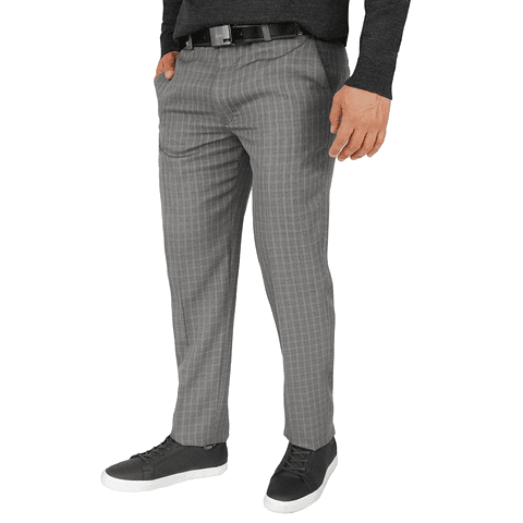 Pantalón Formal a Cuadros Gris Hombre