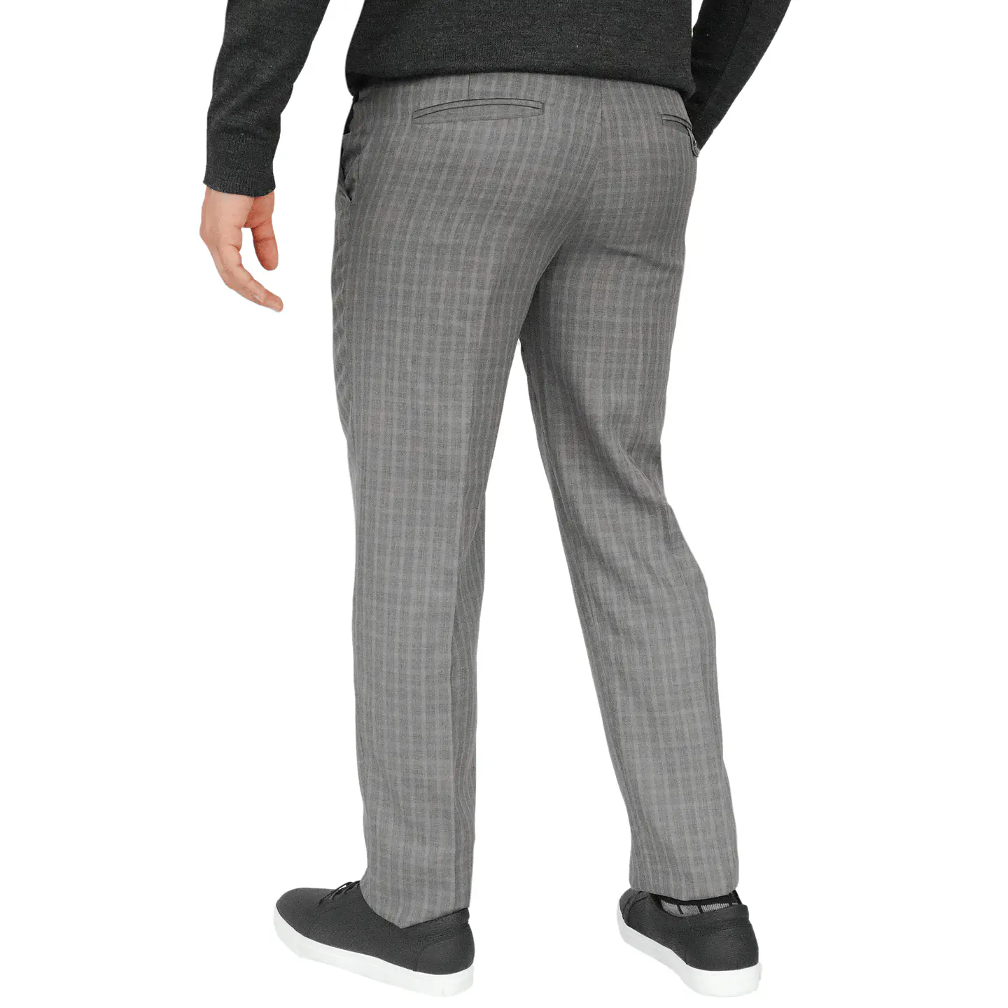 Pantalón Formal a Cuadros Gris 2