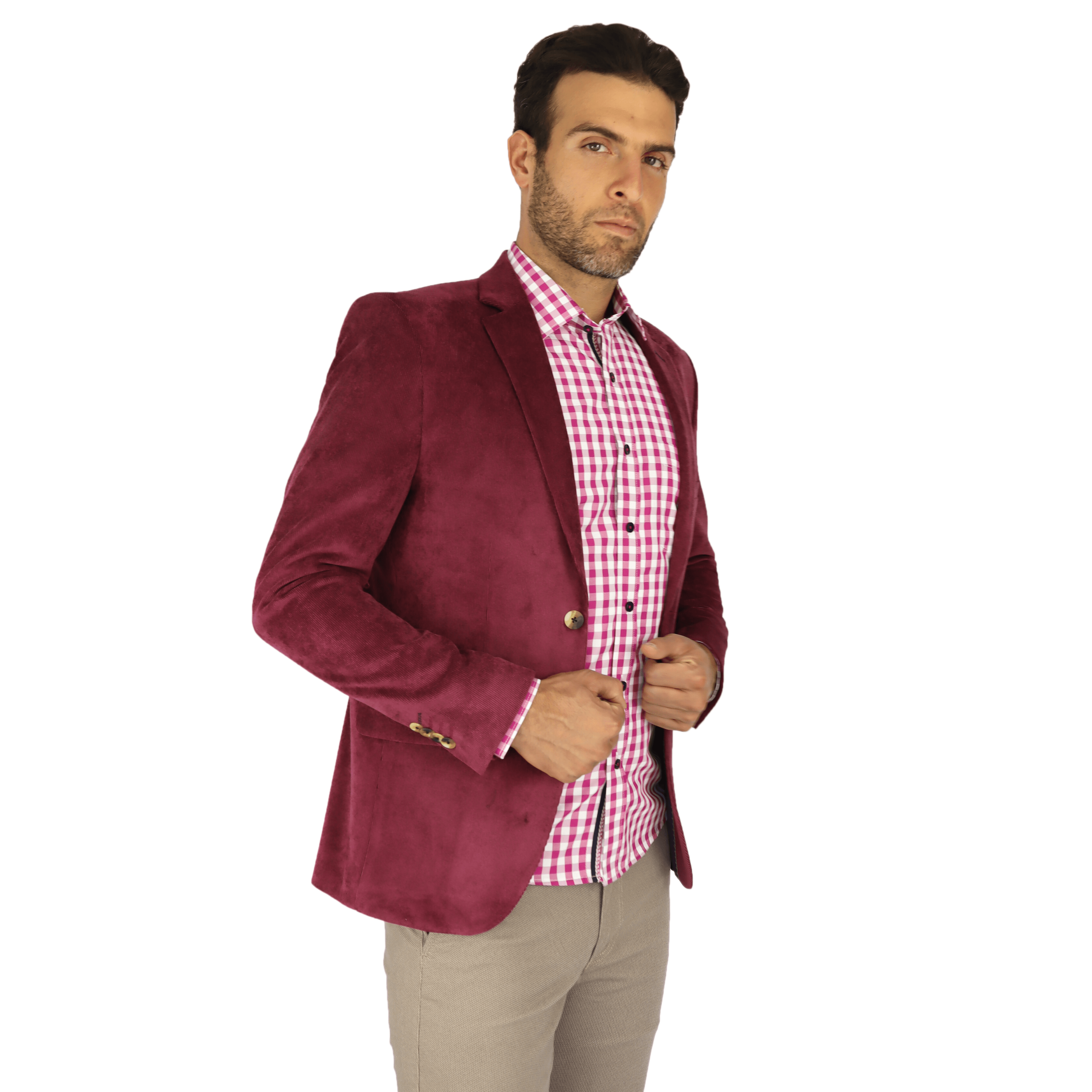 Pantalon Vinotinto Outfit Con Pantalon Rojo Hombre Outfit Camiseta - Main Image