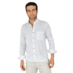 Camisa en Lino Blanca