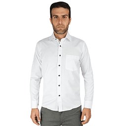 Camisa Blanca Botones Negros