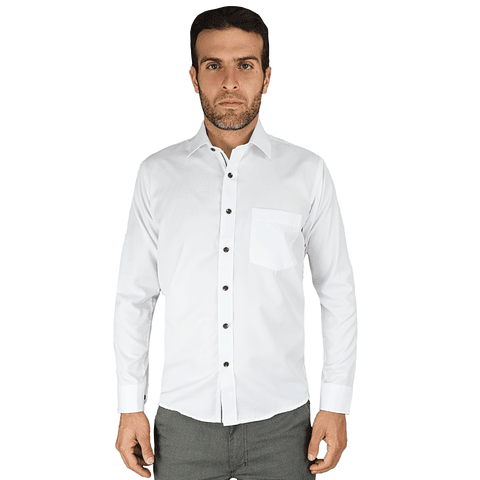 Camisa Blanca Botones Negros