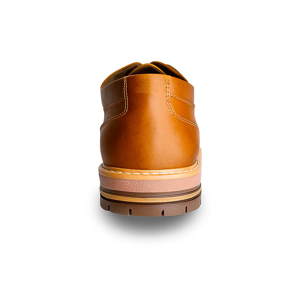 Zapato Semi Formal Miel Cordones 2