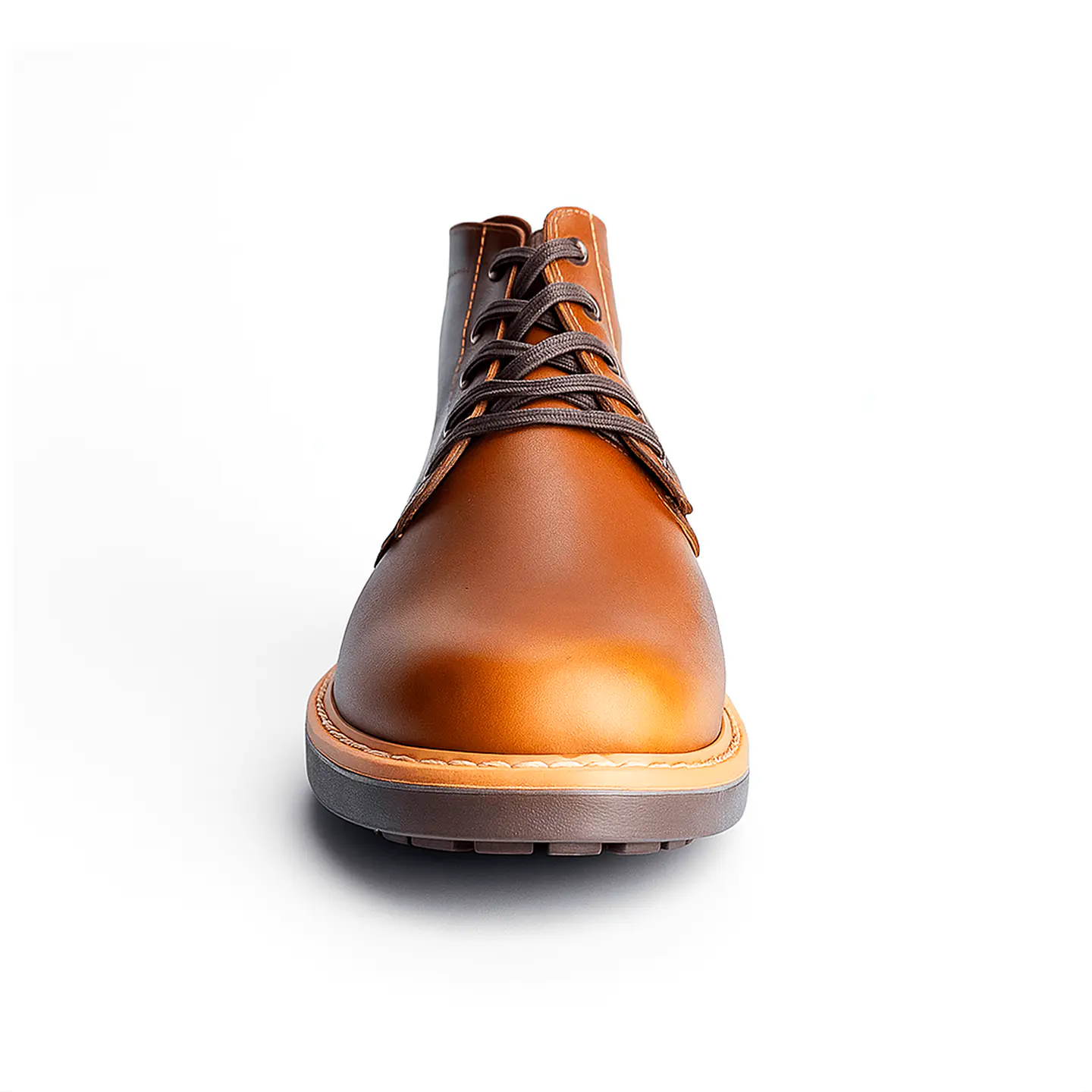 Botín Con Cordones Miel 2