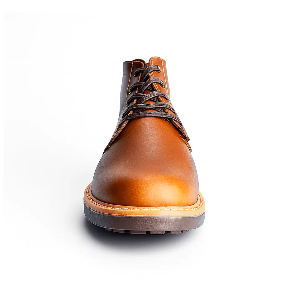 Botín Con Cordones Miel 2