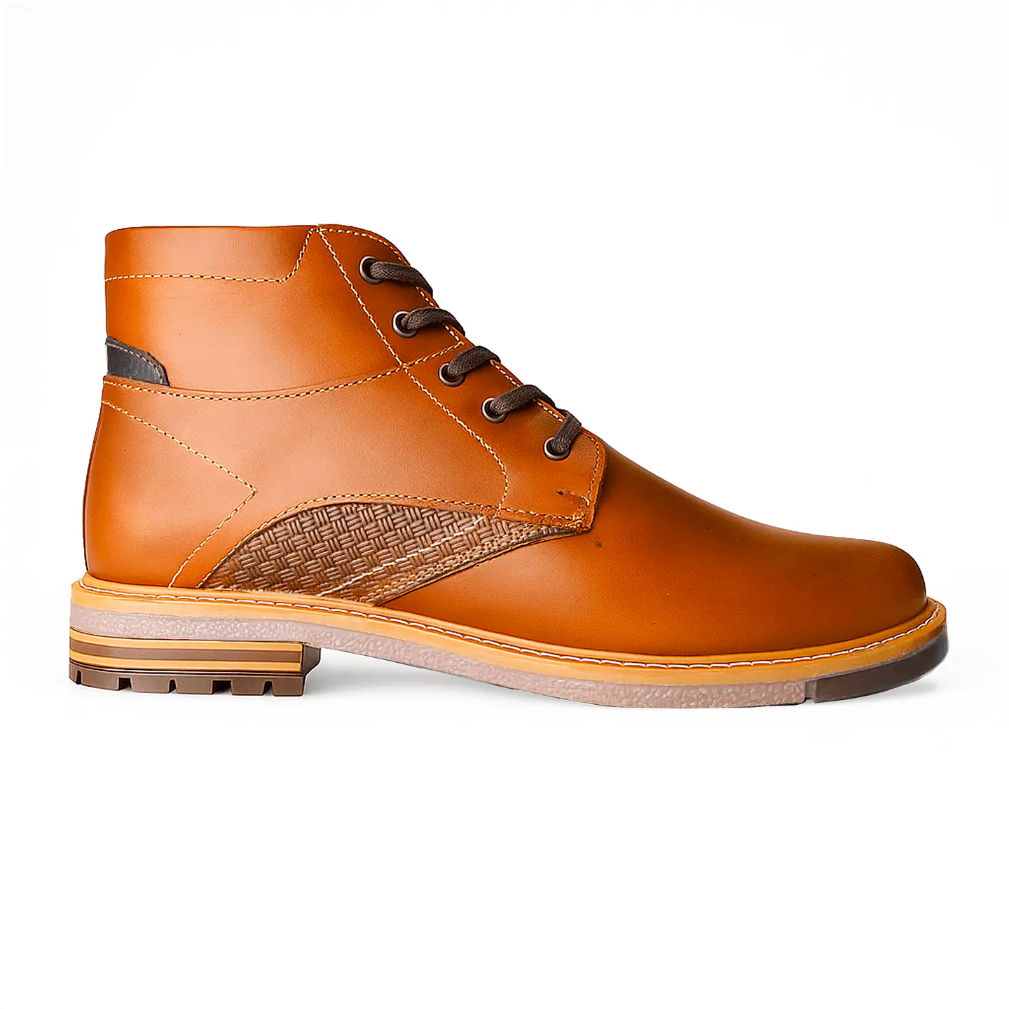Botín Con Cordones Miel 1